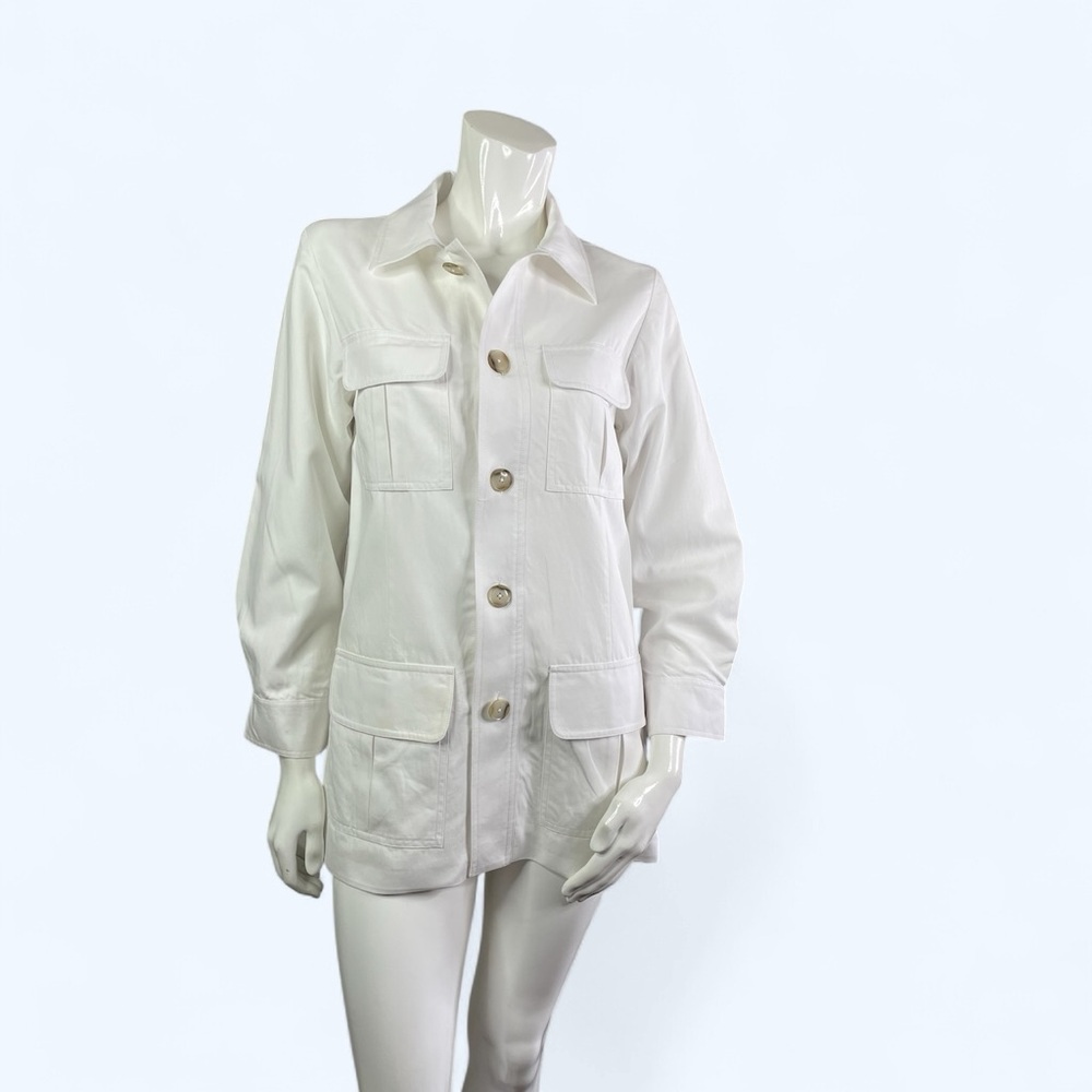 Frame Mid Trench Jacket White